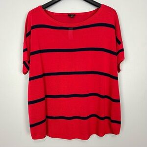 Talbots Striped Short Sleeve Sweater Women’s Size 3X Lightweight Preppy Colorful